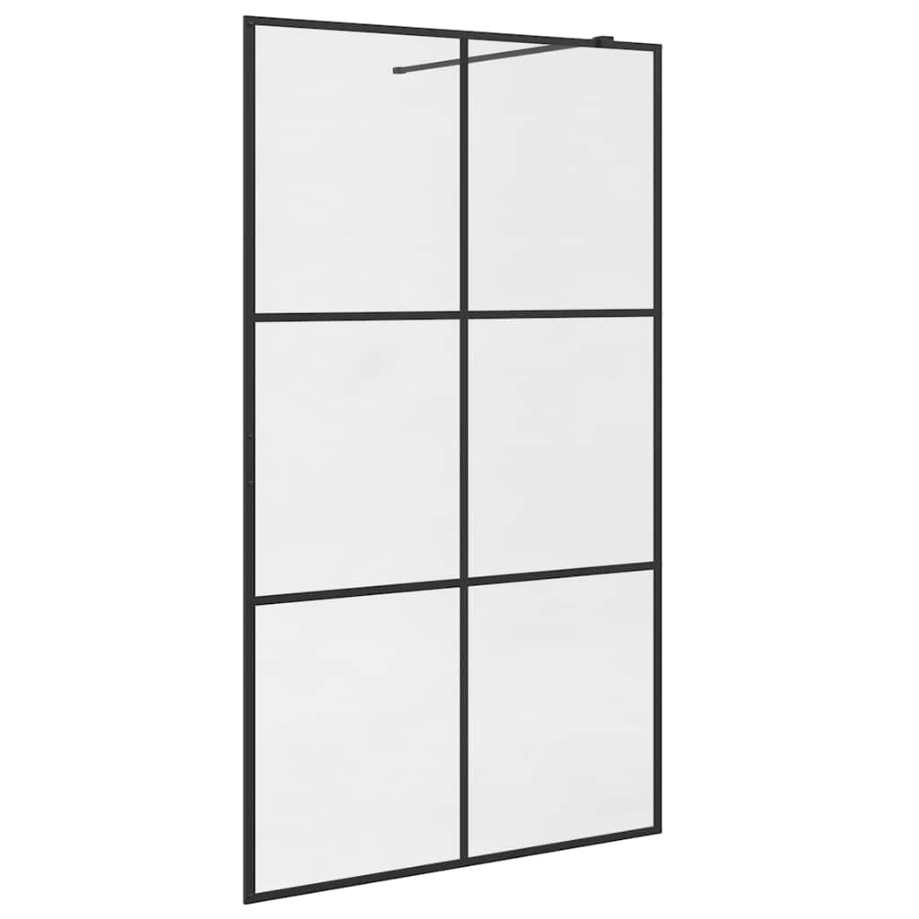 Shower screen for walk-in shower with clear tempered glass 115x195 cm