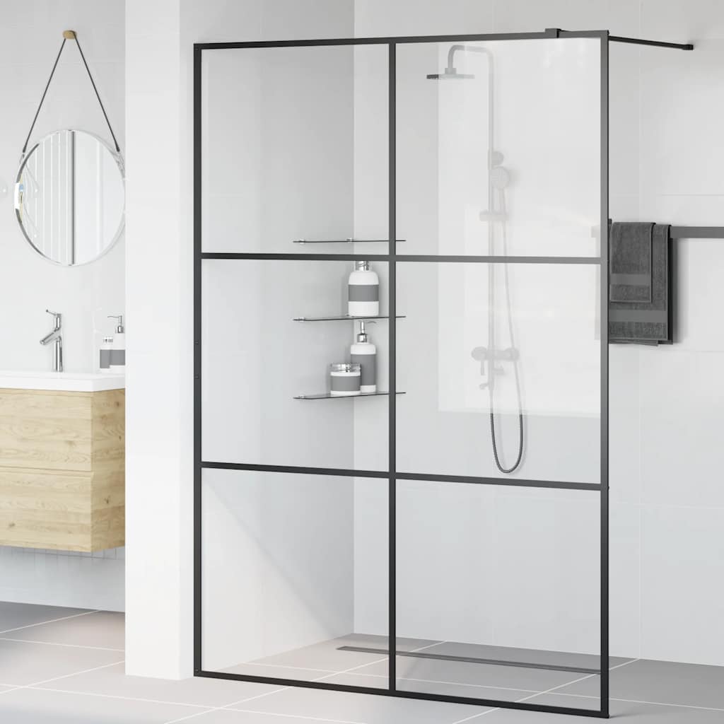 Duschwand für Begehbare Dusche mit Klarem ESG-Glas 140x195 cm