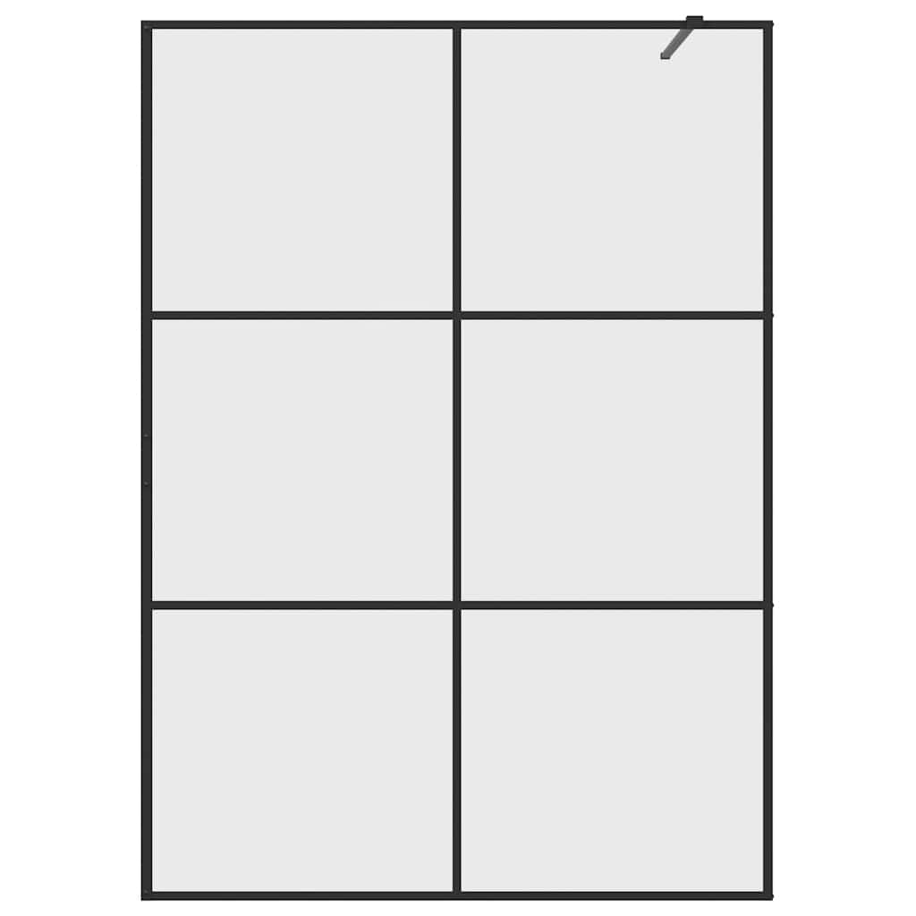 Duschwand für Begehbare Dusche mit Klarem ESG-Glas 140x195 cm
