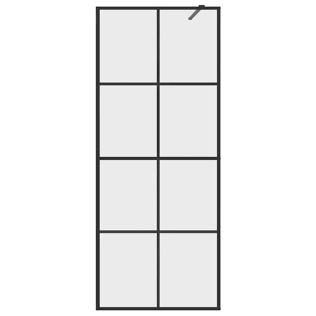 Shower screen for walk-in shower with clear tempered glass 80x195 cm