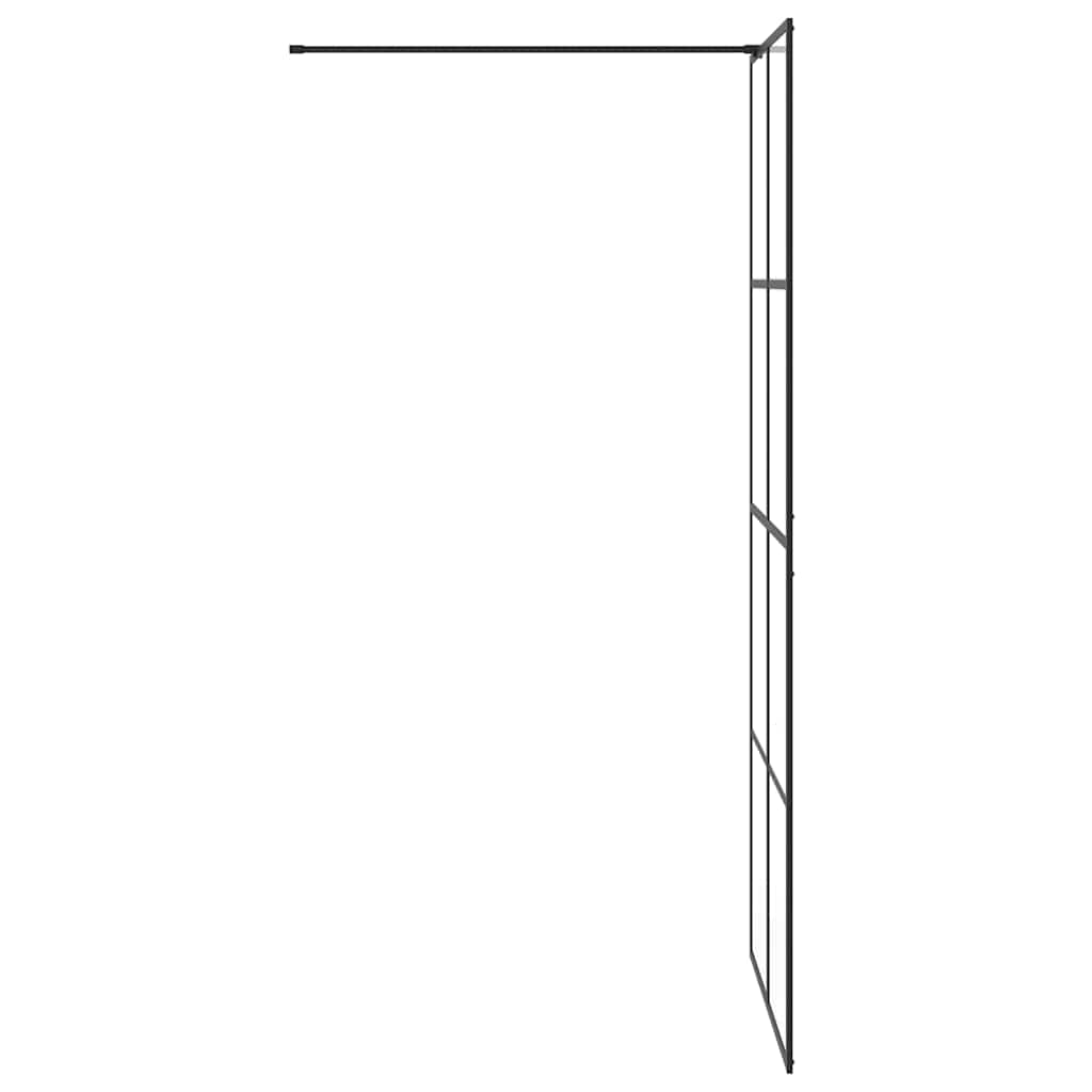 Shower screen for walk-in shower with clear tempered glass 90x195 cm