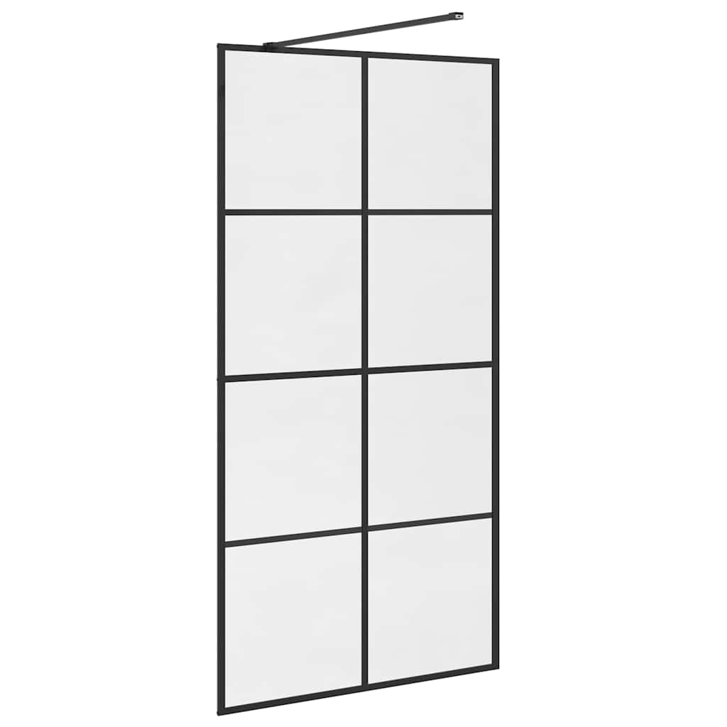 Duschwand für Begehbare Dusche mit Klarem ESG Glas 100x195 cm