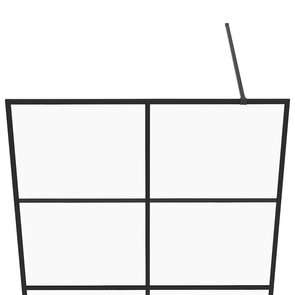 Shower screen for walk-in shower with clear tempered glass 140x195 cm