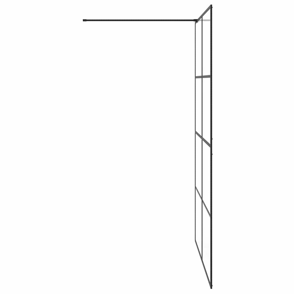 Shower screen for walk-in shower with clear tempered glass 140x195 cm