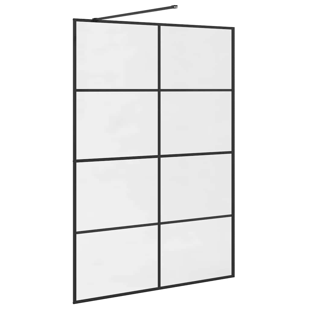 Shower screen for walk-in shower with clear tempered glass 140x195 cm