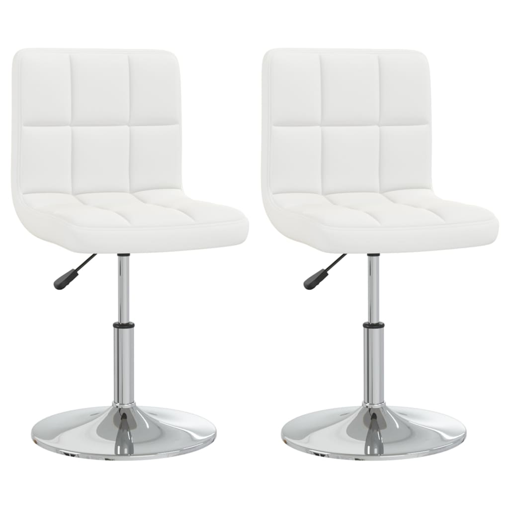 Dining Chairs 2 pcs. White Faux Leather