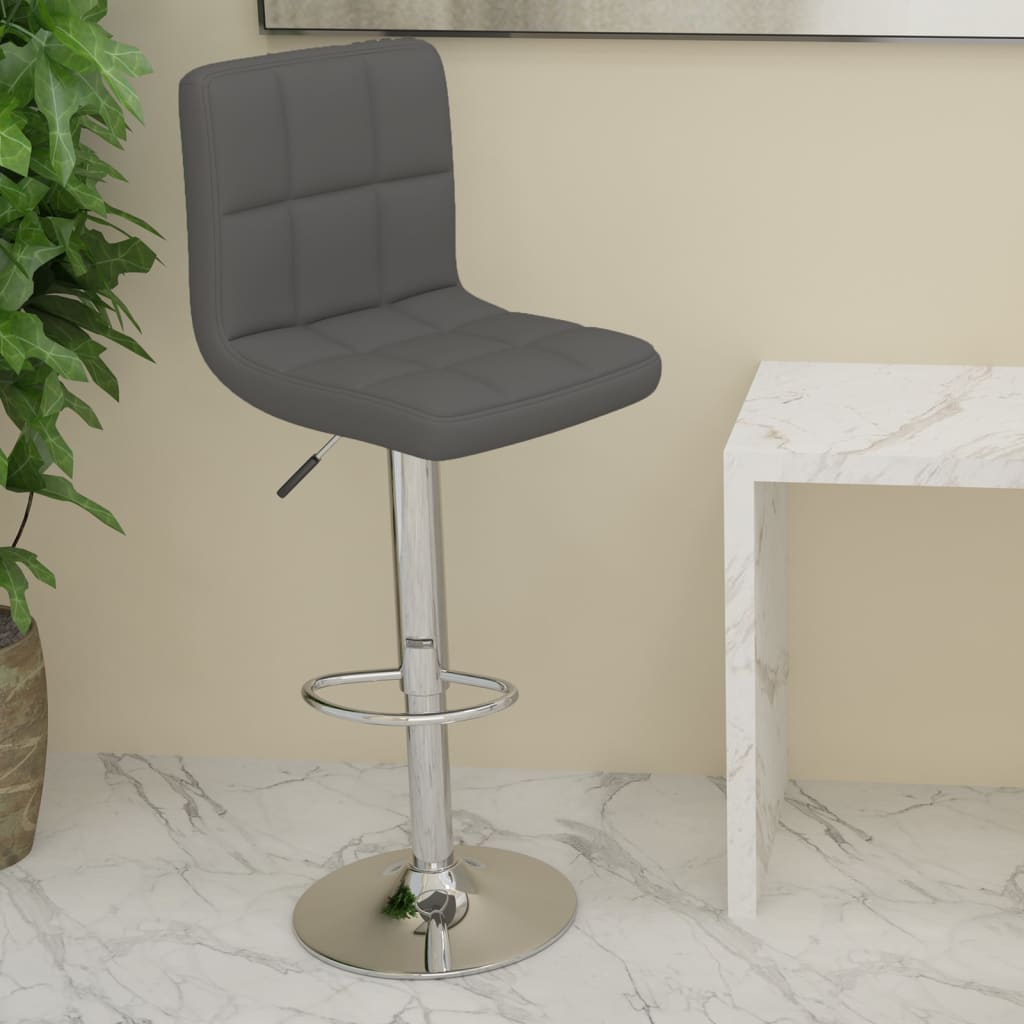Barhocker Dunkelgrau Stoff