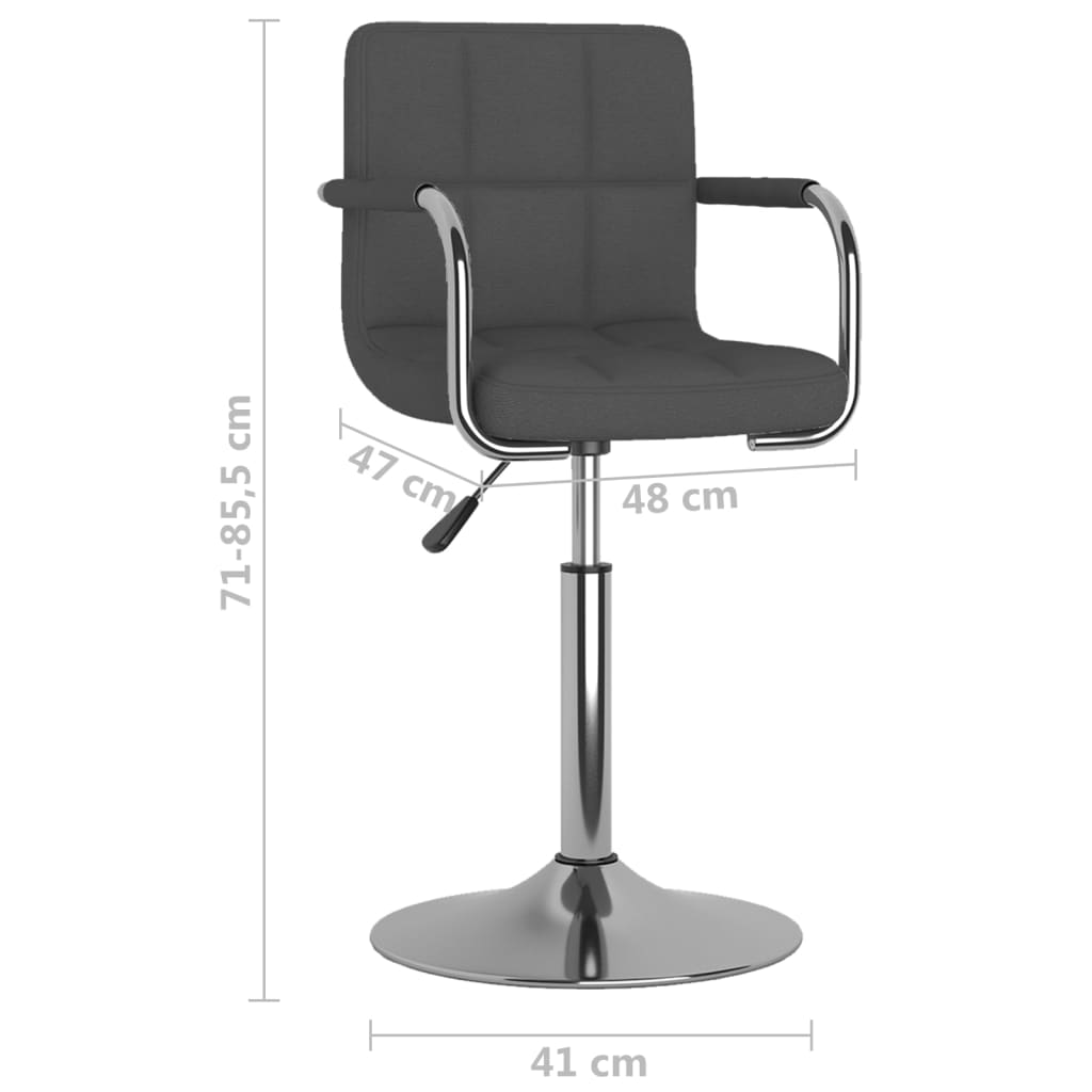 Barhocker Dunkelgrau Stoff