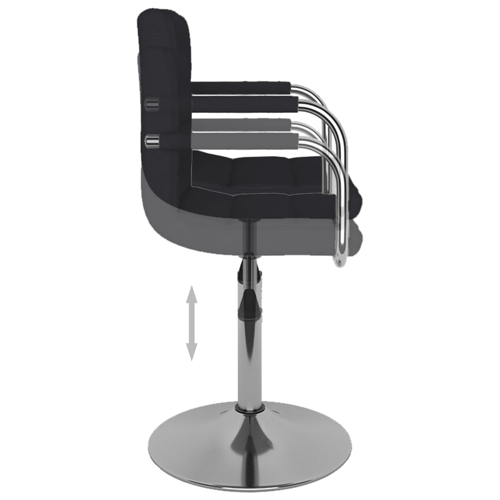 Bar stool black fabric