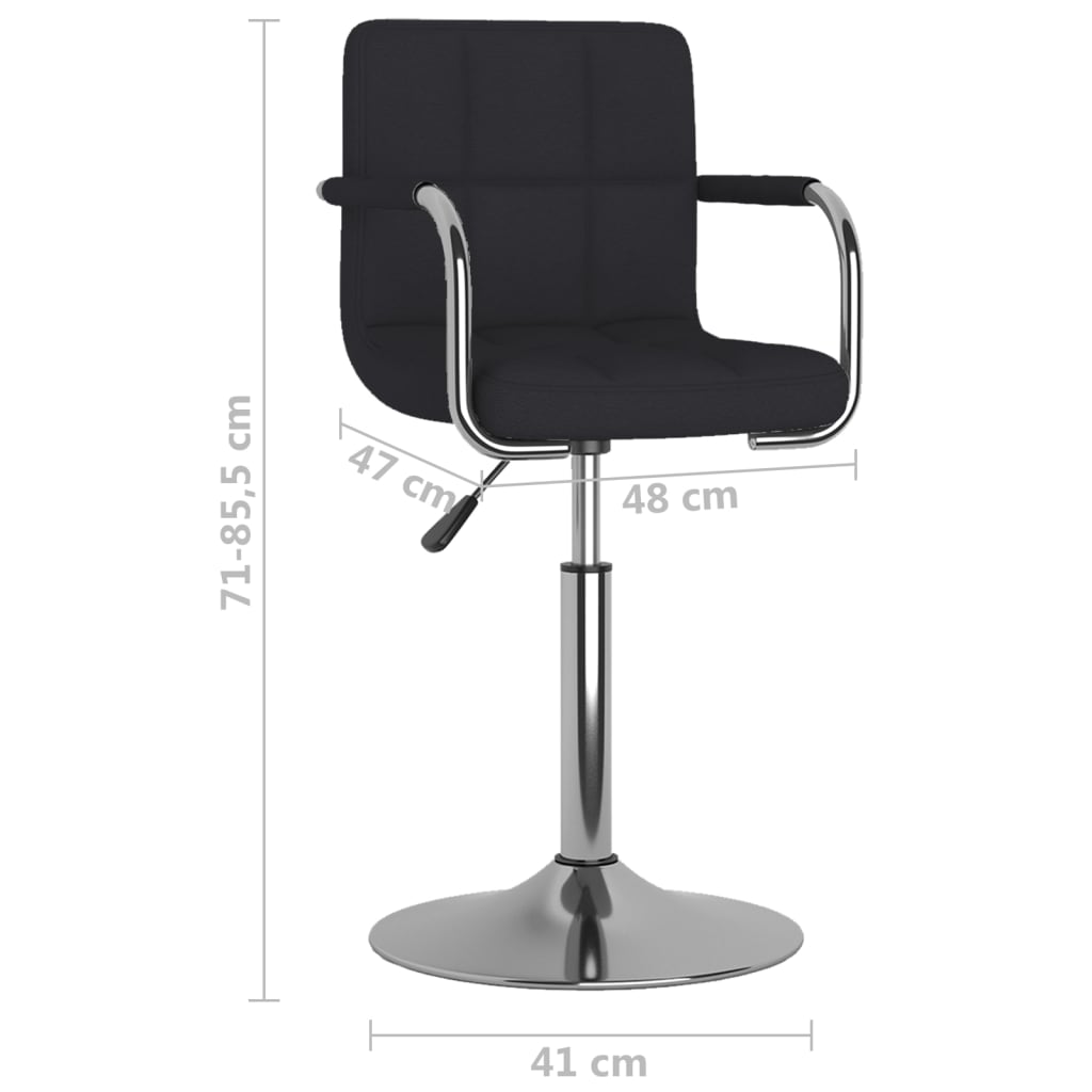 Bar stool black fabric