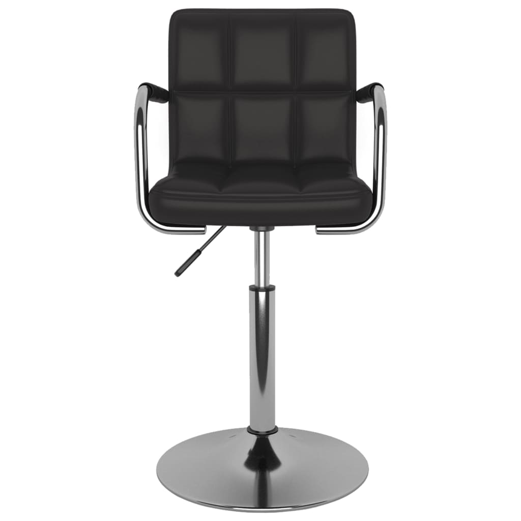 Dining chairs 2 pcs. Swivel black faux leather