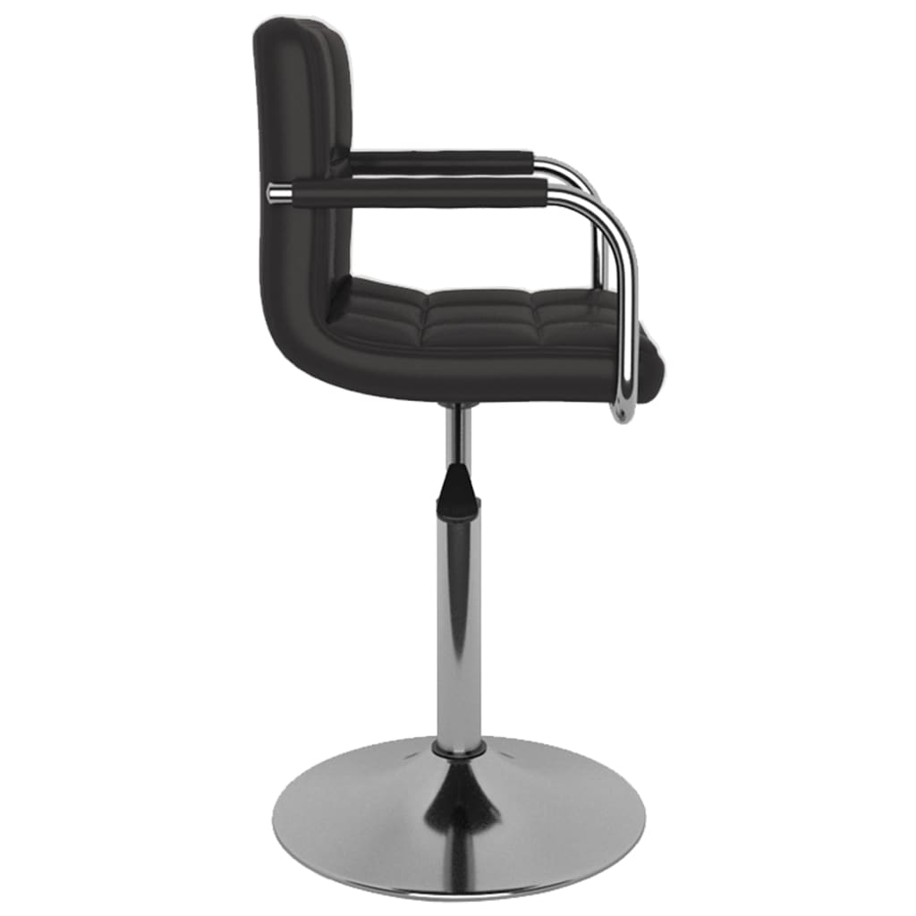 Dining chairs 2 pcs. Swivel black faux leather