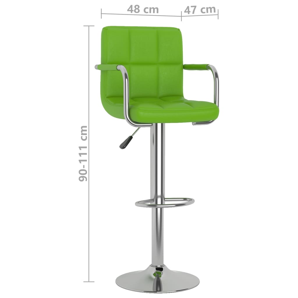 Barhocker 2 Stk. Grün Kunstleder
