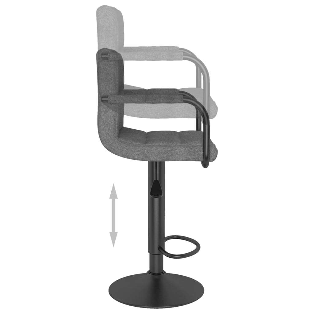 Barhocker Dunkelgrau Stoff