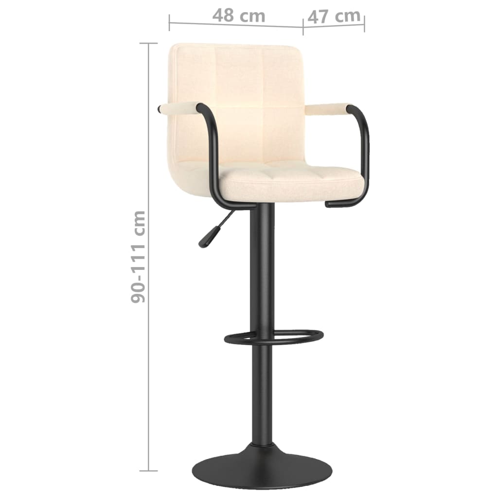 Barhocker Creme Stoff