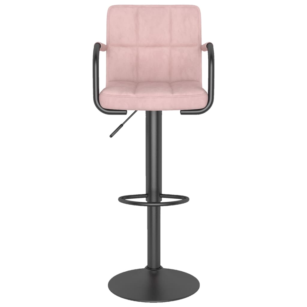 Bar stool pink velvet