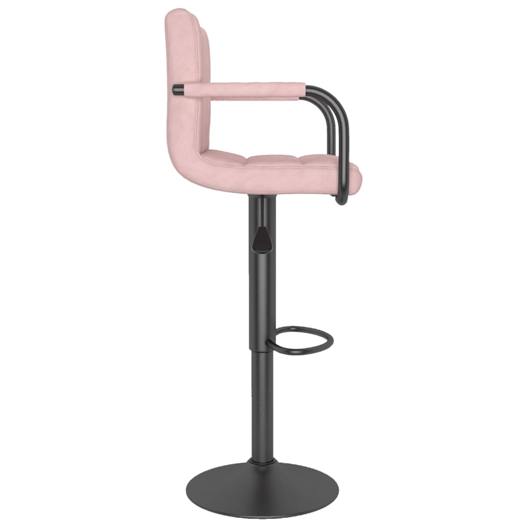 Bar stool pink velvet