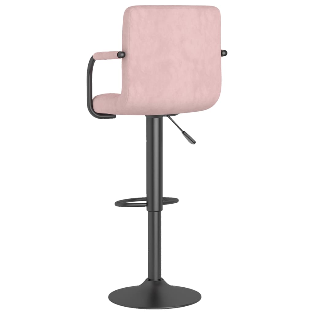 Bar stool pink velvet