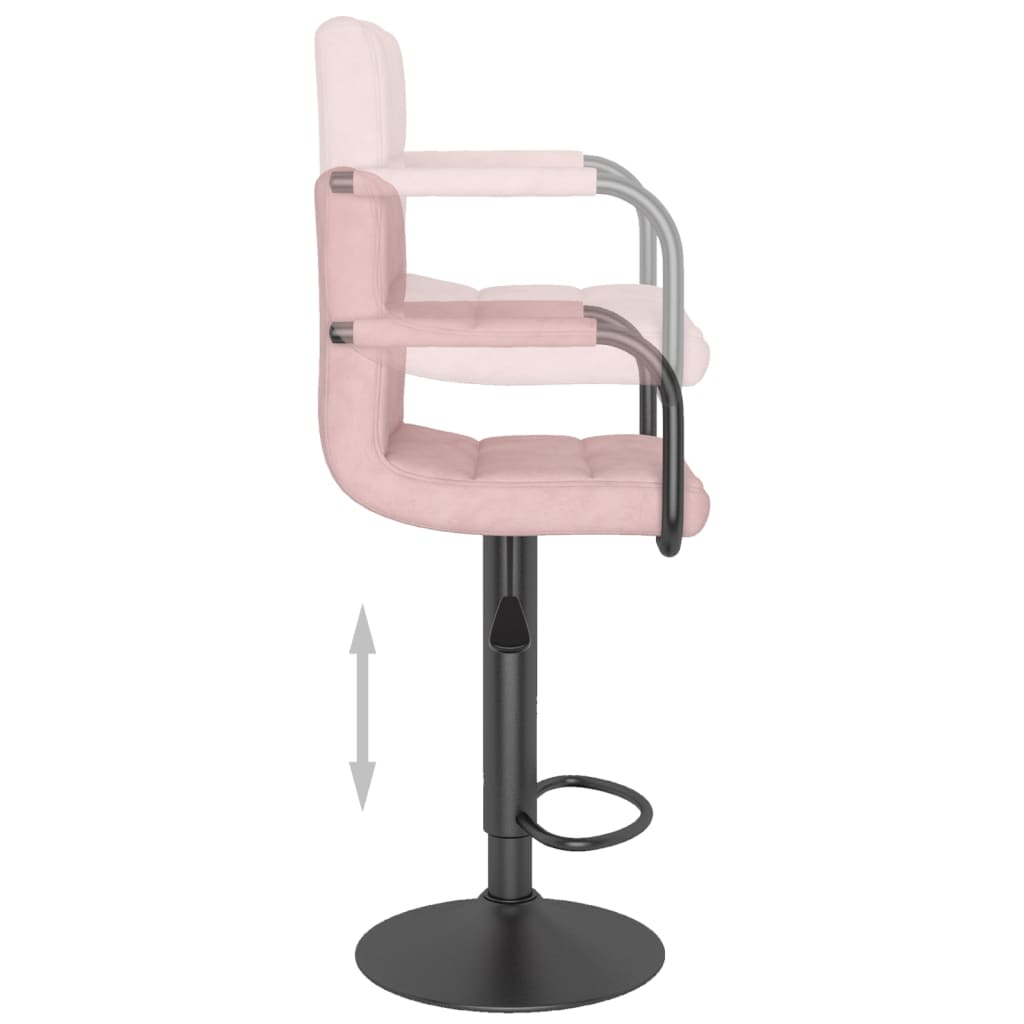 Bar stool pink velvet