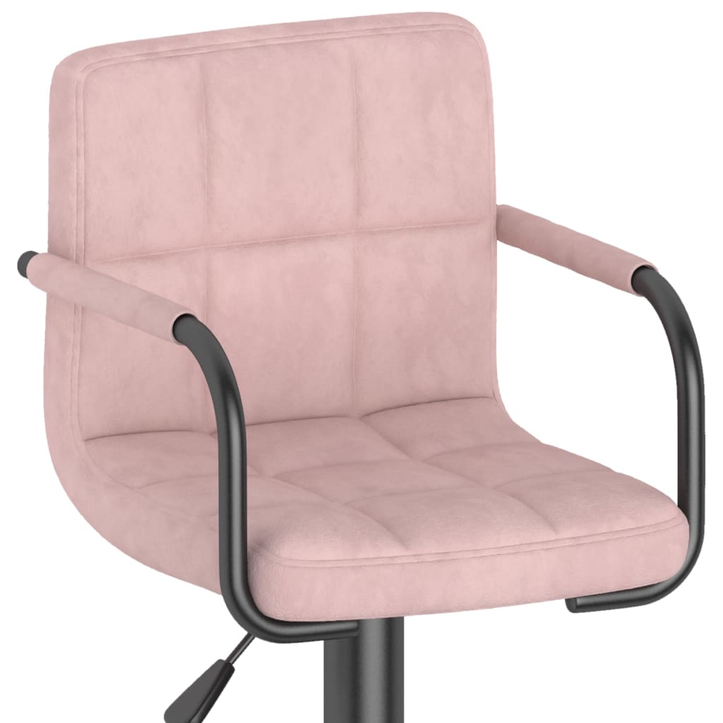 Bar stool pink velvet