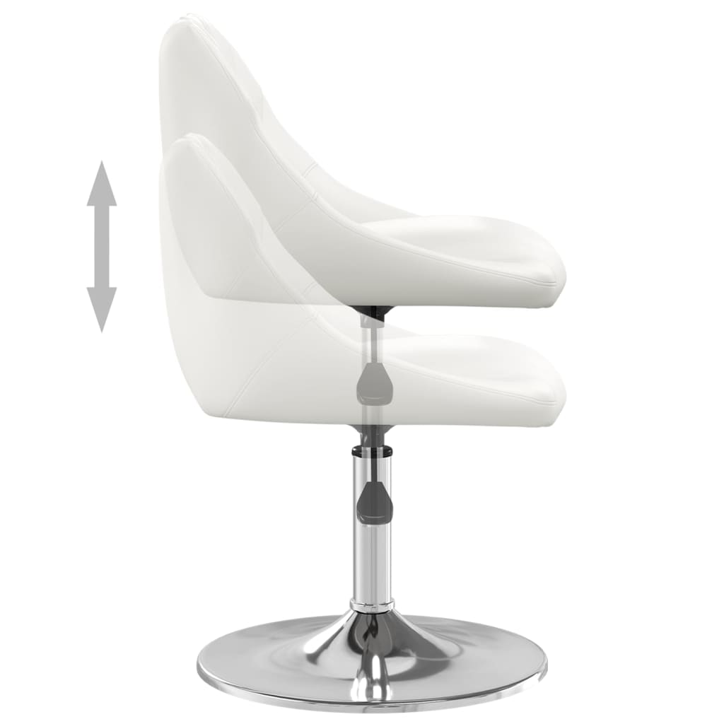 Dining Chairs 2 pcs. White Faux Leather