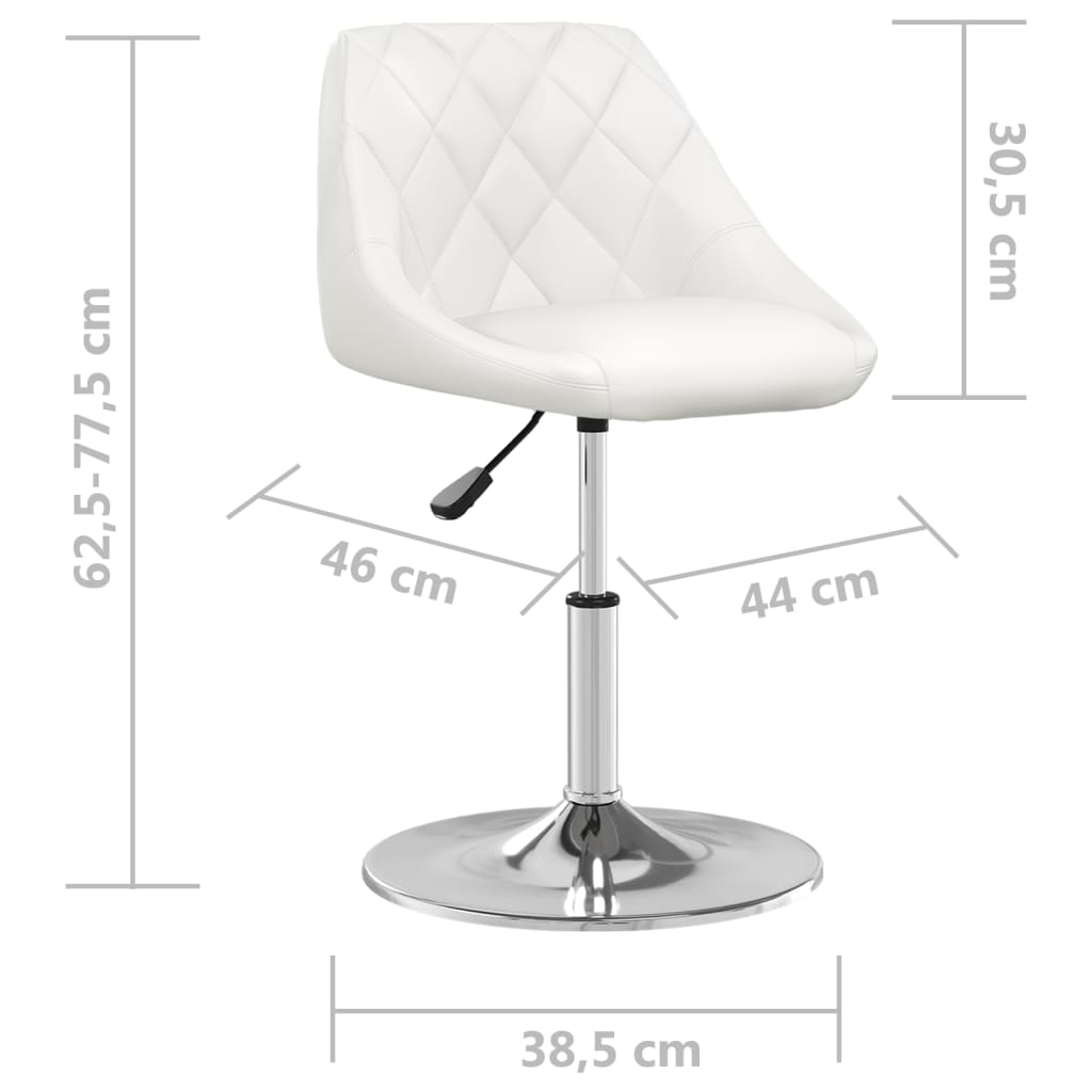 Dining Chairs 2 pcs. White Faux Leather