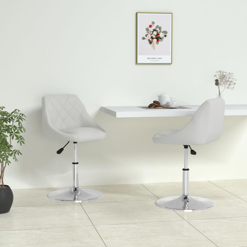 Dining Chairs 2 pcs. White Faux Leather