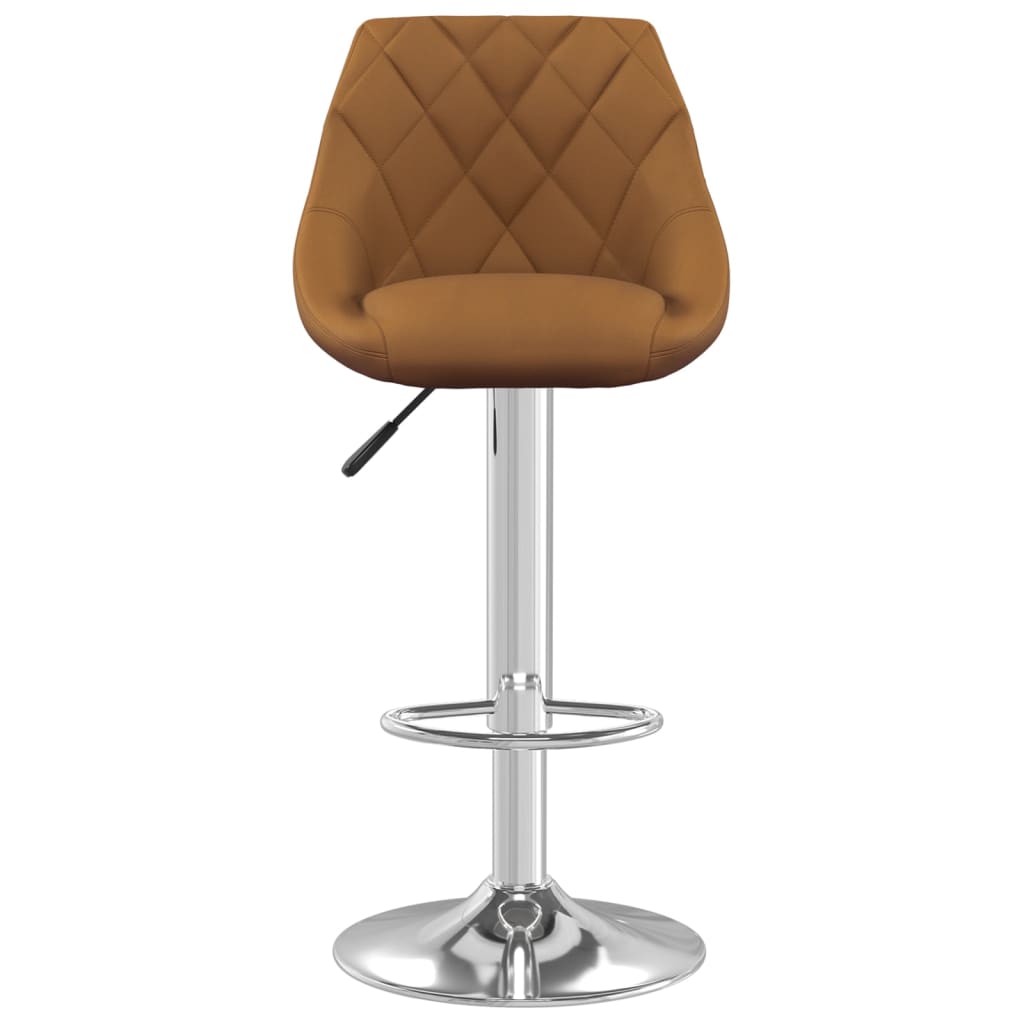 Bar stool brown velvet