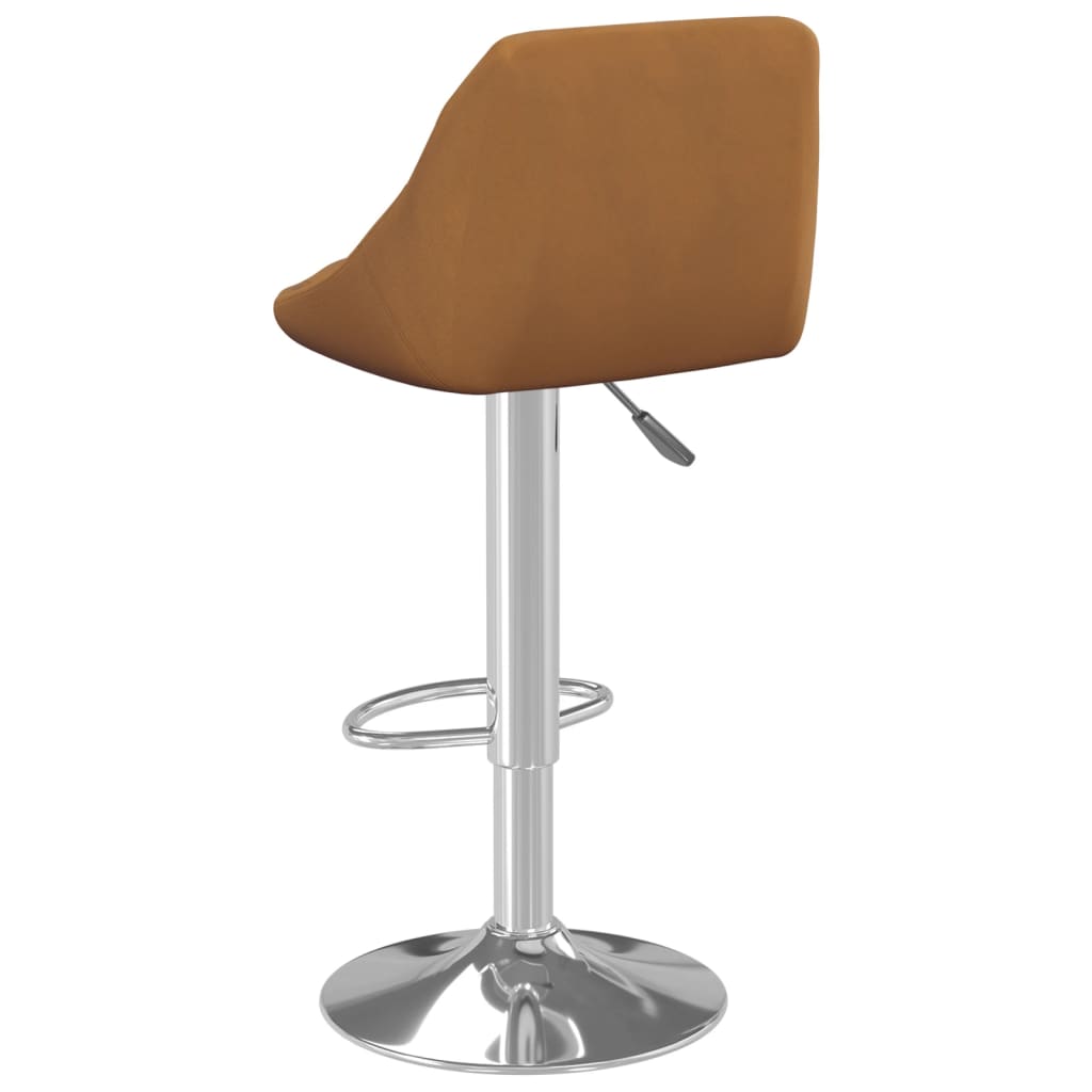 Bar stool brown velvet