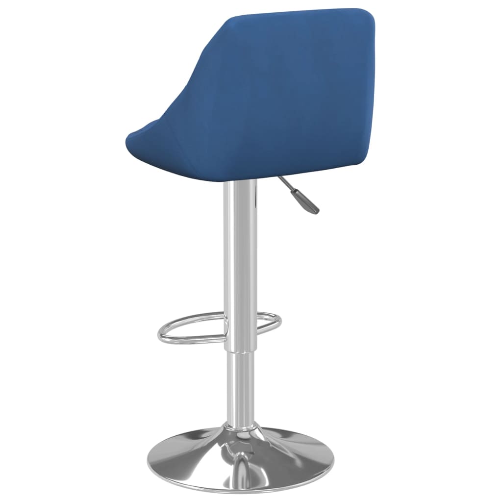 Bar stools 2 pcs. Blue velvet