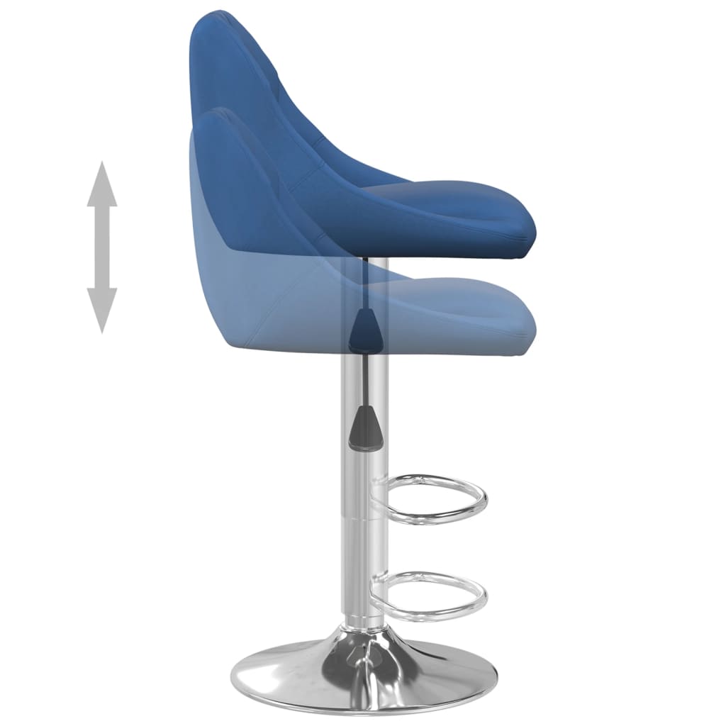 Bar stools 2 pcs. Blue velvet