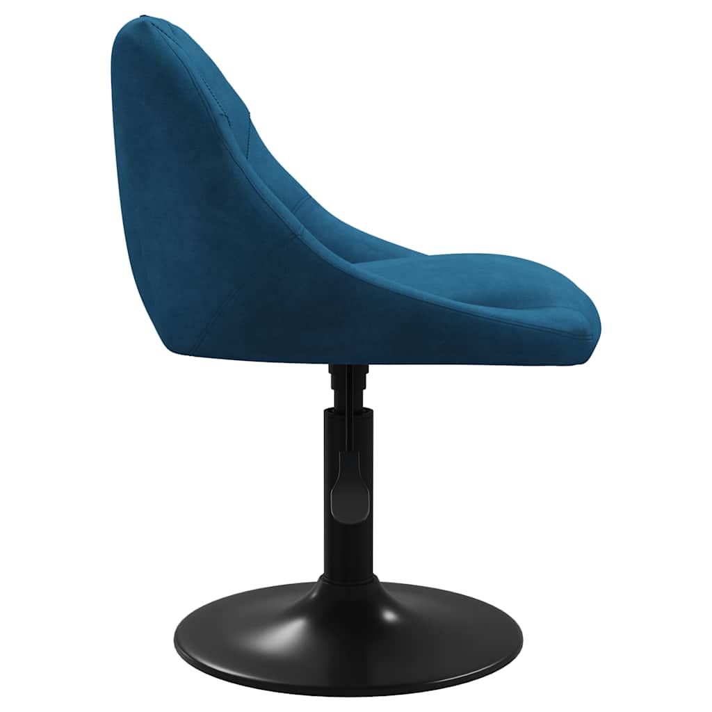 Esszimmerstühle 2 Stk. Drehbar Blau Samt