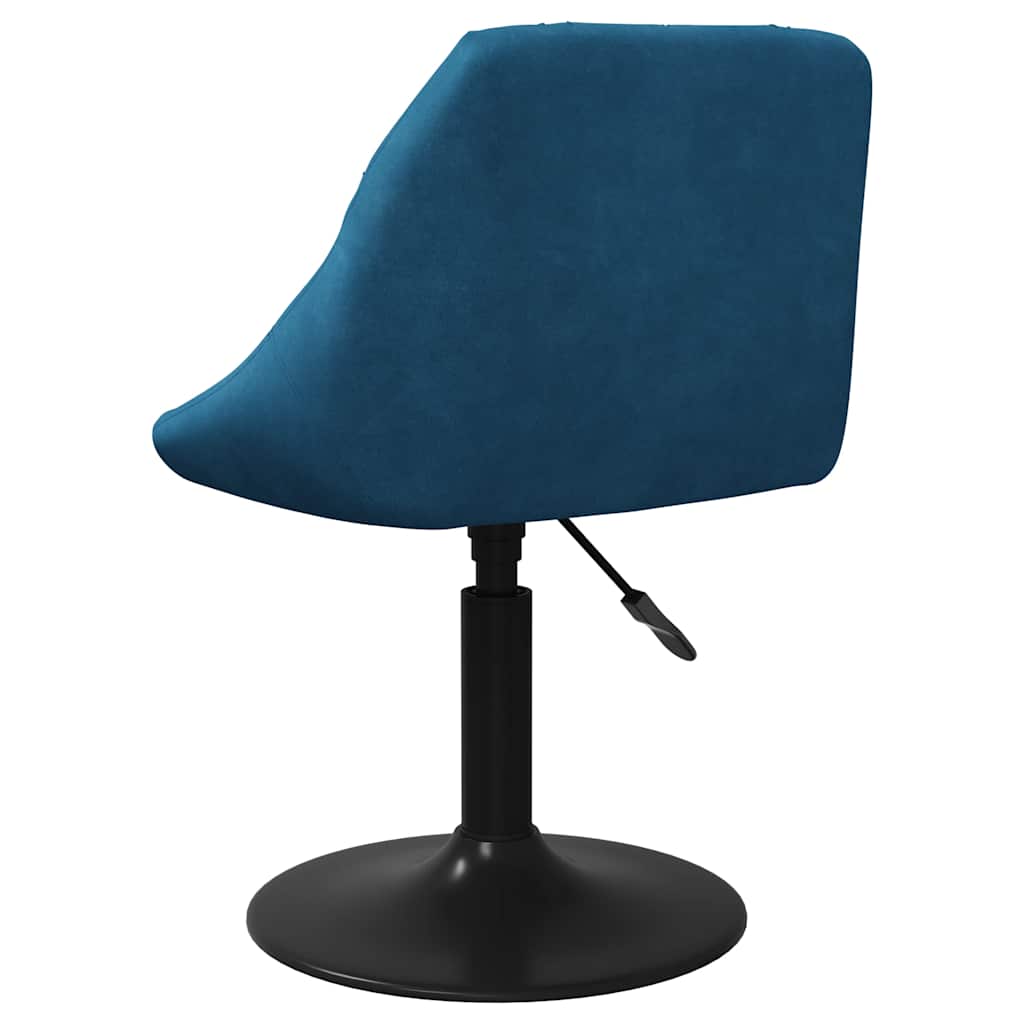 Esszimmerstühle 2 Stk. Drehbar Blau Samt