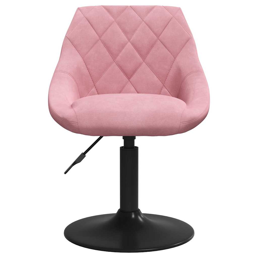 Esszimmerstühle 2 Stk. Drehbar Rosa Samt