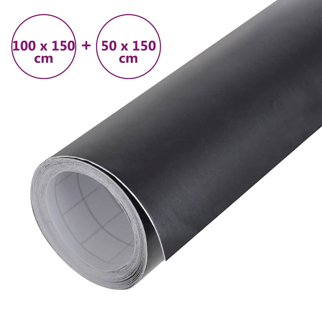 Car films 2 pieces matt black 100x150 cm + 50x150 cm