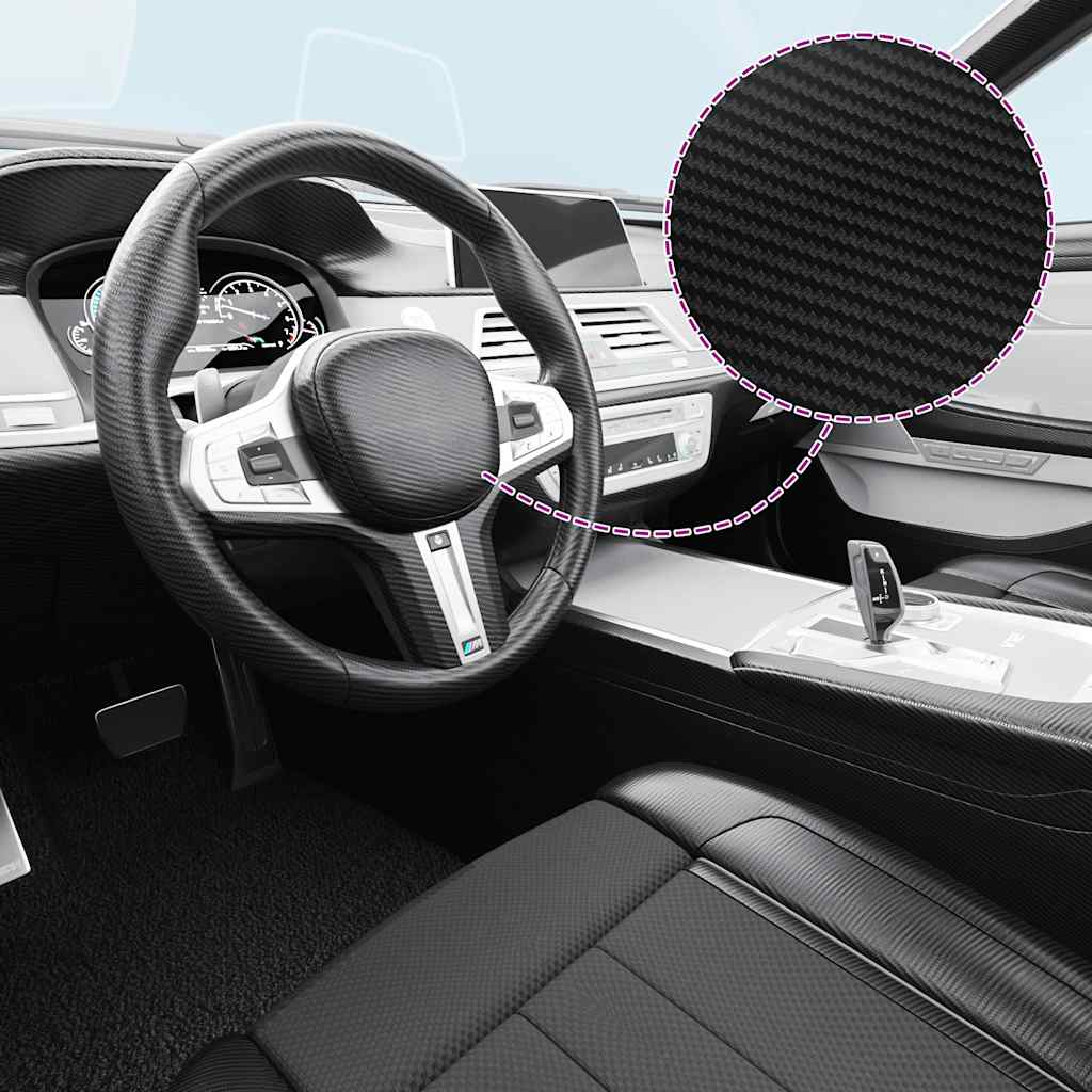 Car film 3D black 100x150 cm
