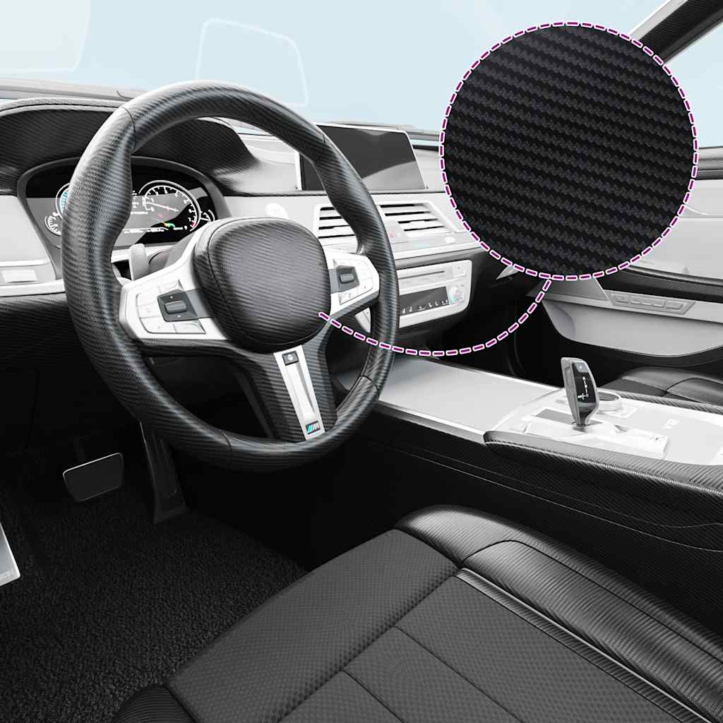Car films 2 pieces 3D black 100x150 cm
