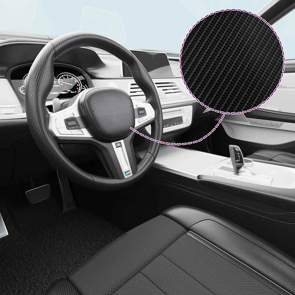 Car films 2 pieces 4D black 100x150 cm