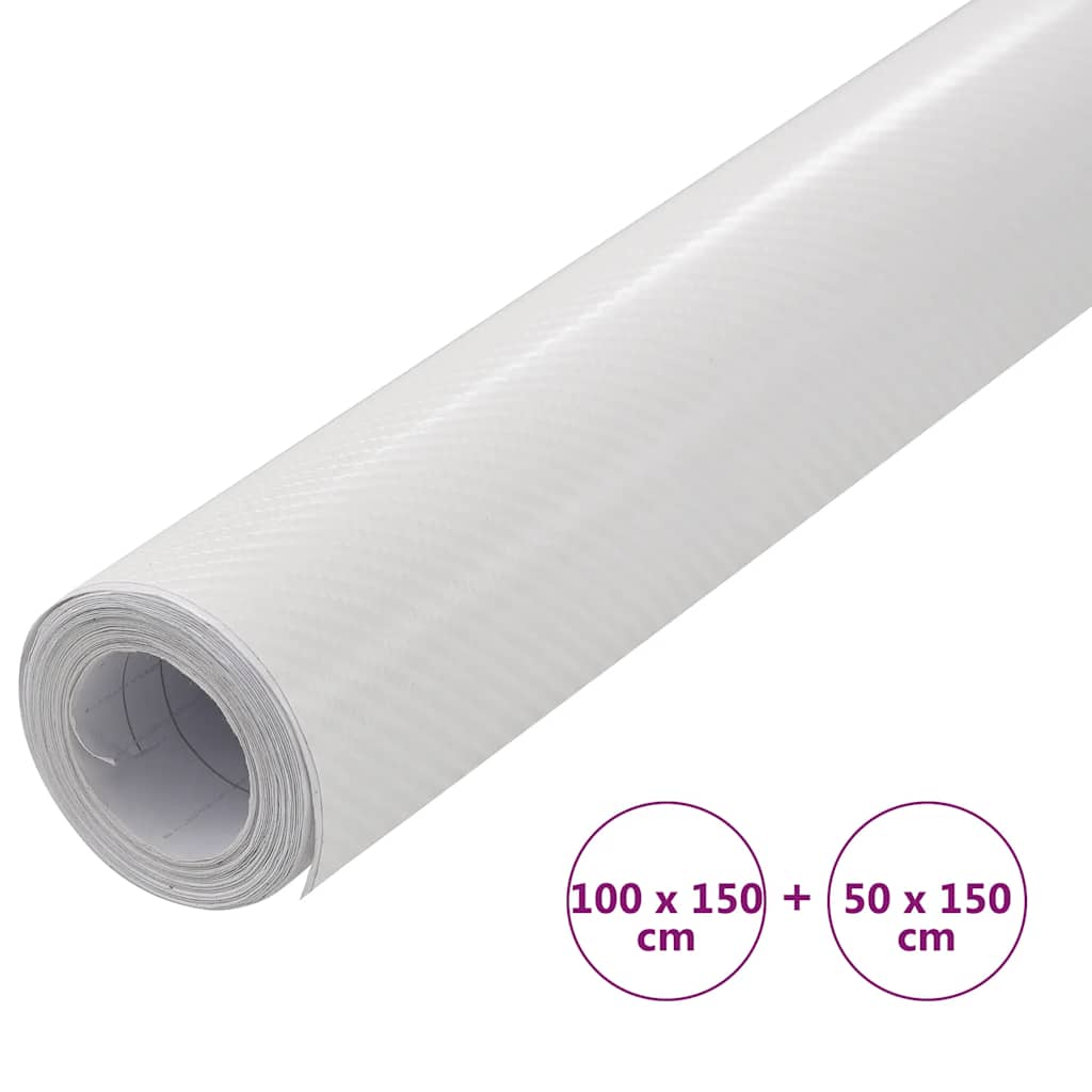 Car films 2 pieces 4D white 100x150 cm + 50x150 cm