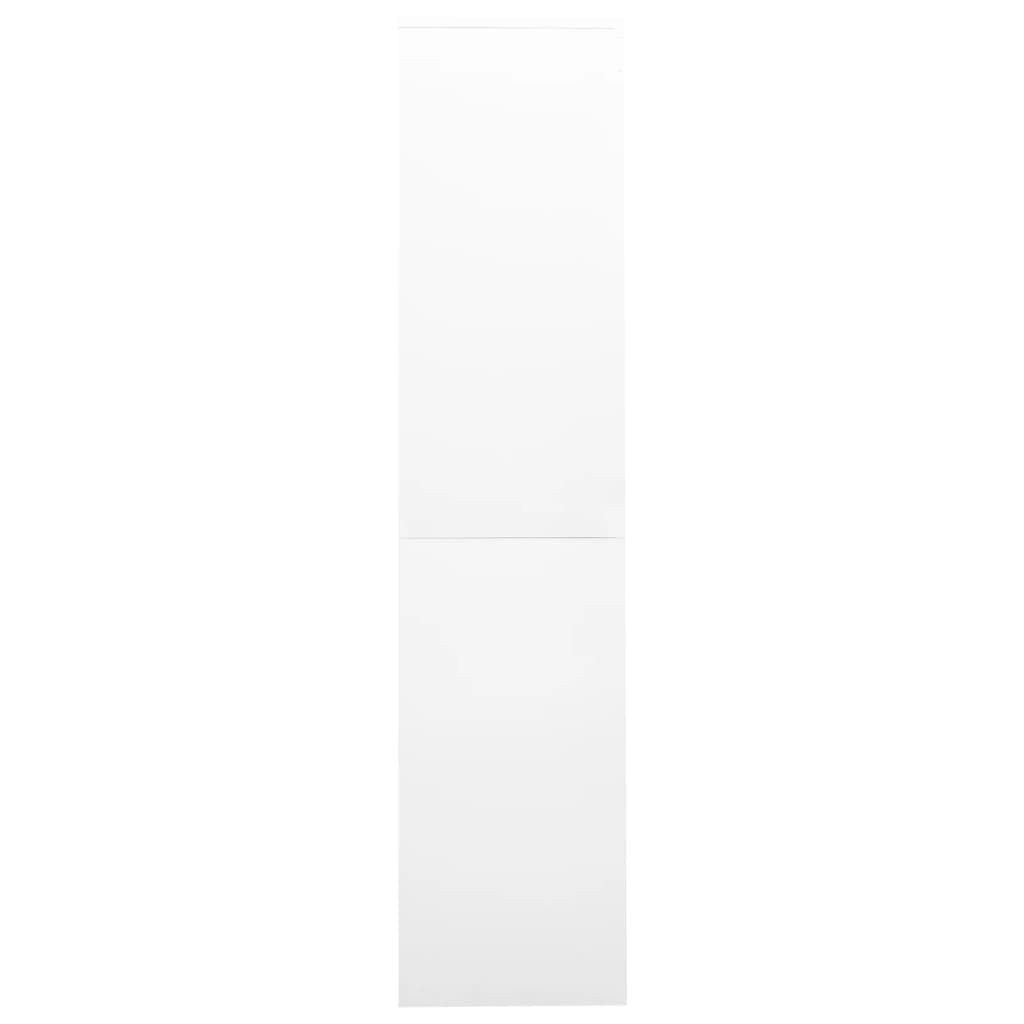Office cabinet with sliding door white 90x40x180 cm steel