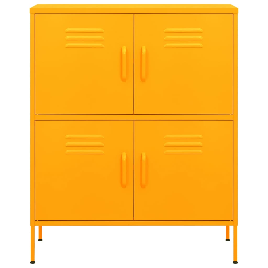 Lagerschrank Senfgelb 80x35x101,5 cm Stahl