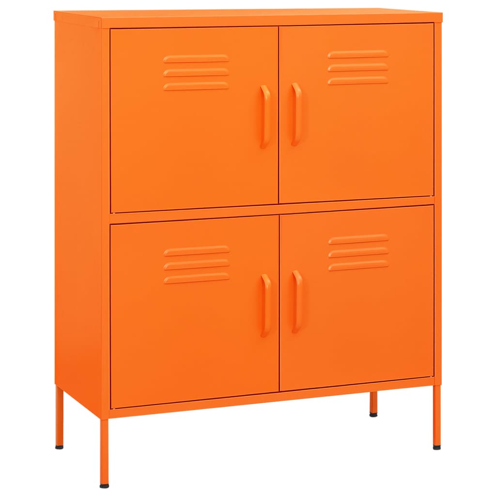 Storage cabinet orange 80x35x101.5 cm steel
