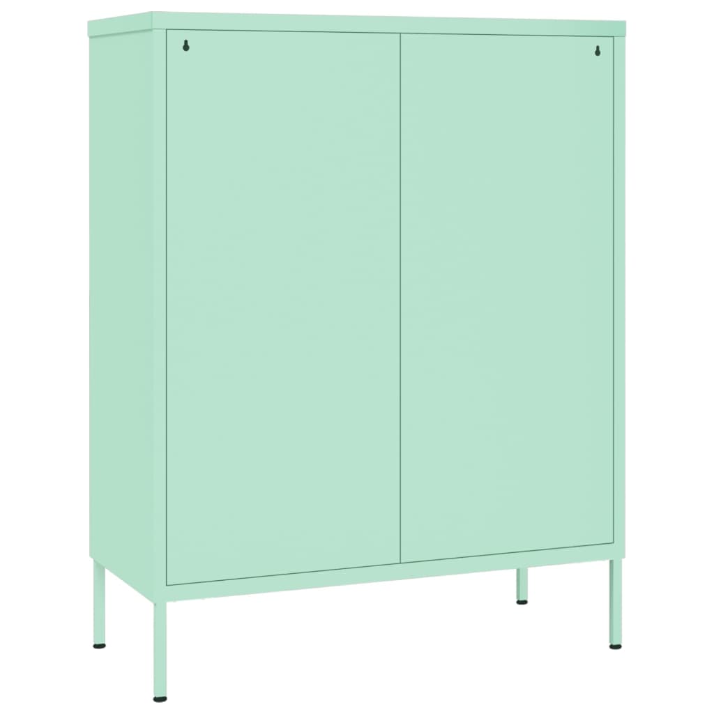 Drawer cabinet mint green 80x35x101.5 cm steel
