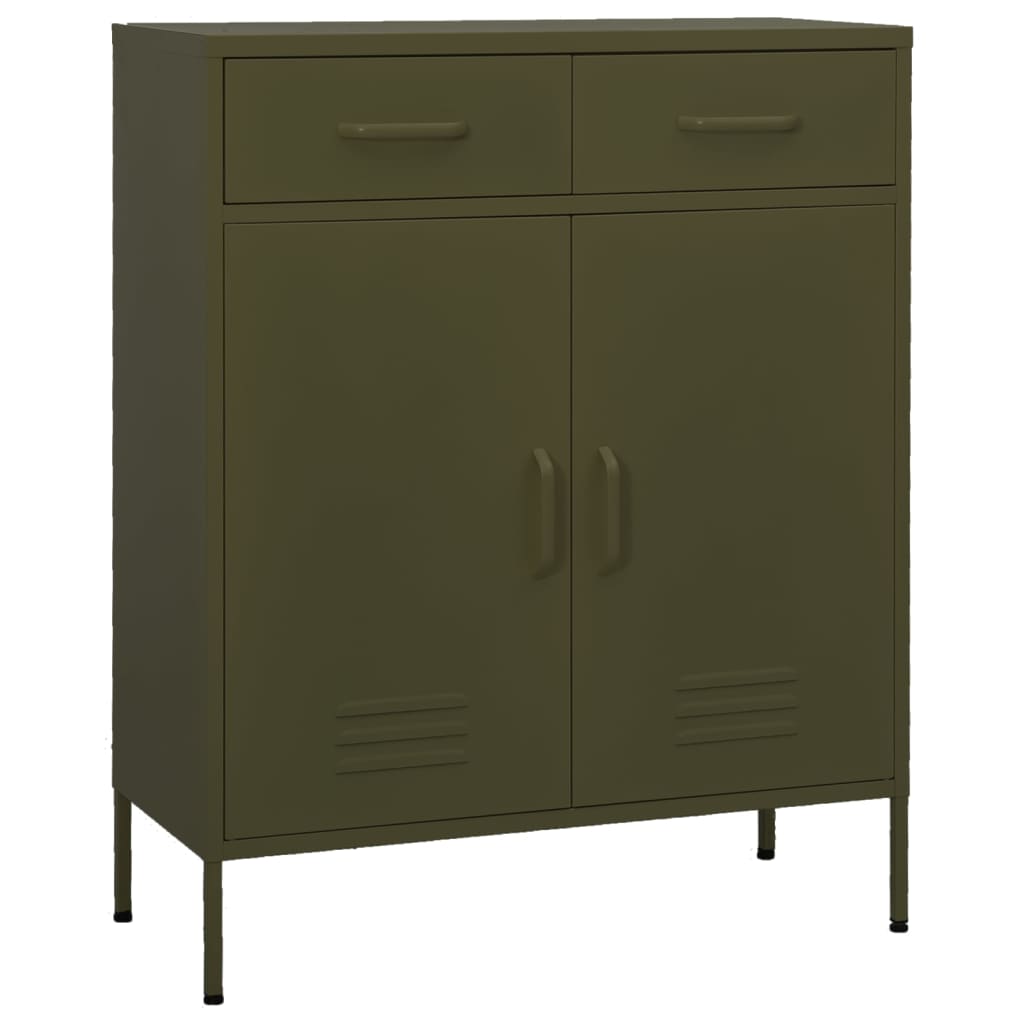 Storage cabinet olive green 80x35x101.5 cm steel
