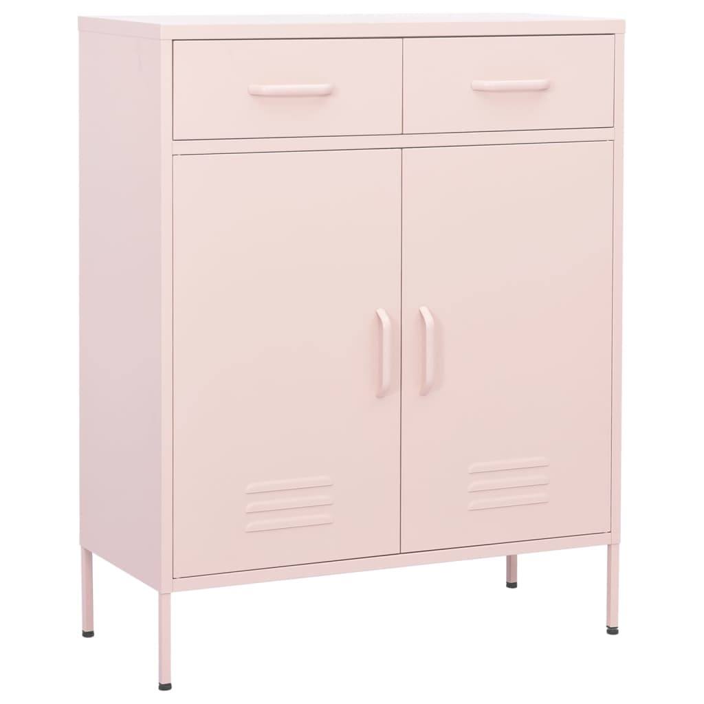 Storage cabinet pink 80x35x101.5 cm steel