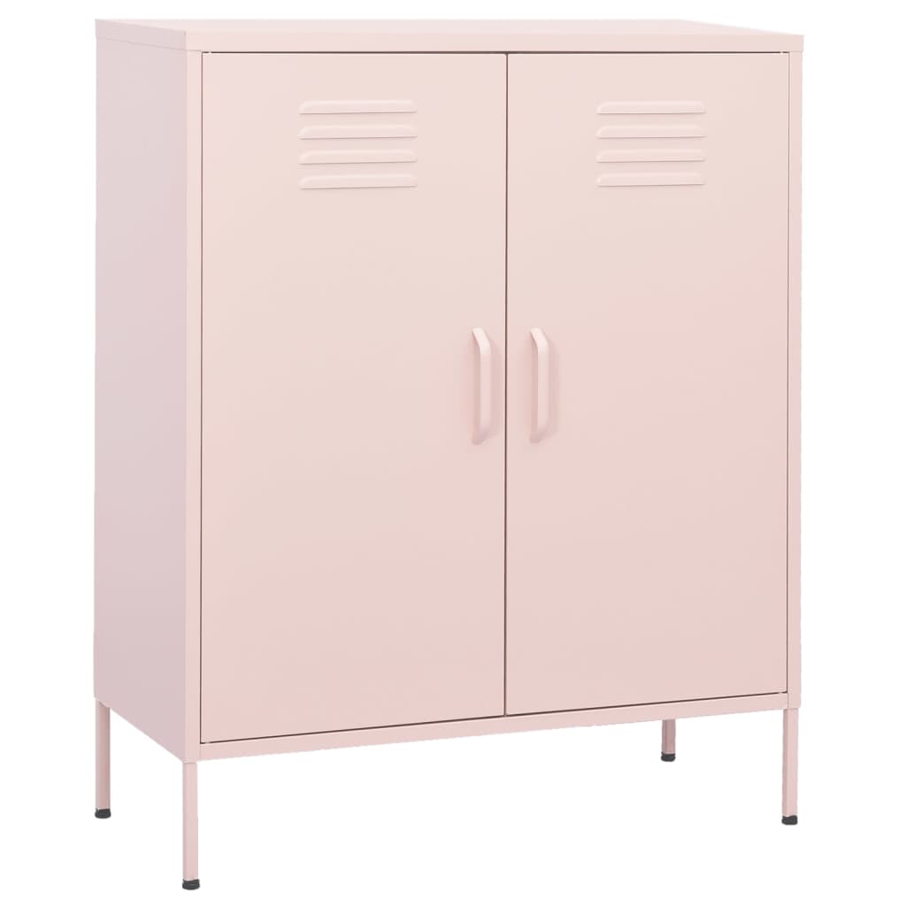 Side cabinet pink 80x35x101.5 cm steel