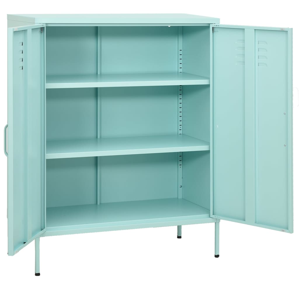 Storage cabinet mint green 80x35x101.5 cm steel