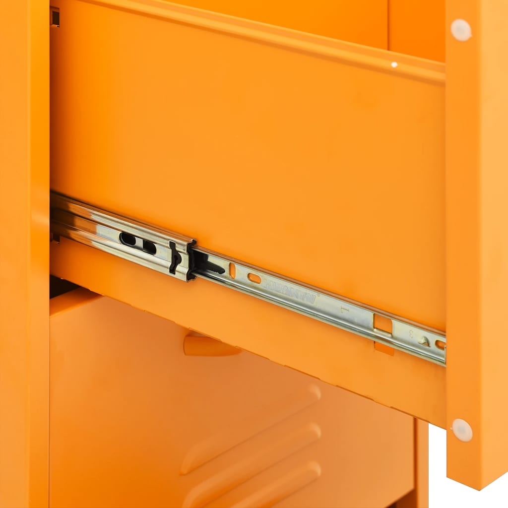 Storage cabinet mustard yellow 42.5x35x101.5 cm steel