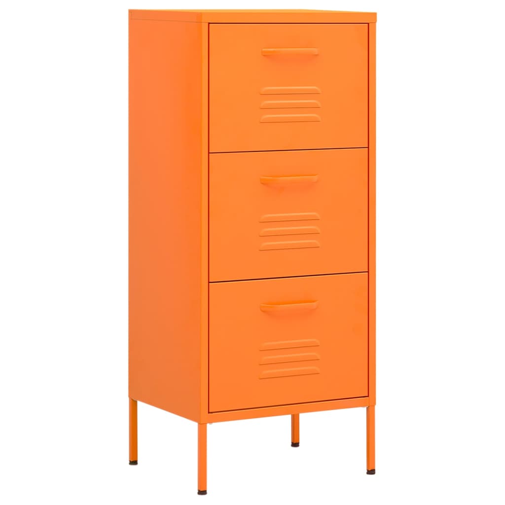 Storage cabinet orange 42.5x35x101.5 cm steel