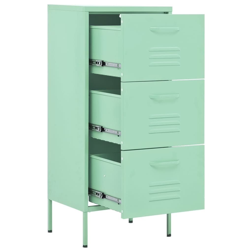 Storage cabinet mint green 42.5x35x101.5 cm steel